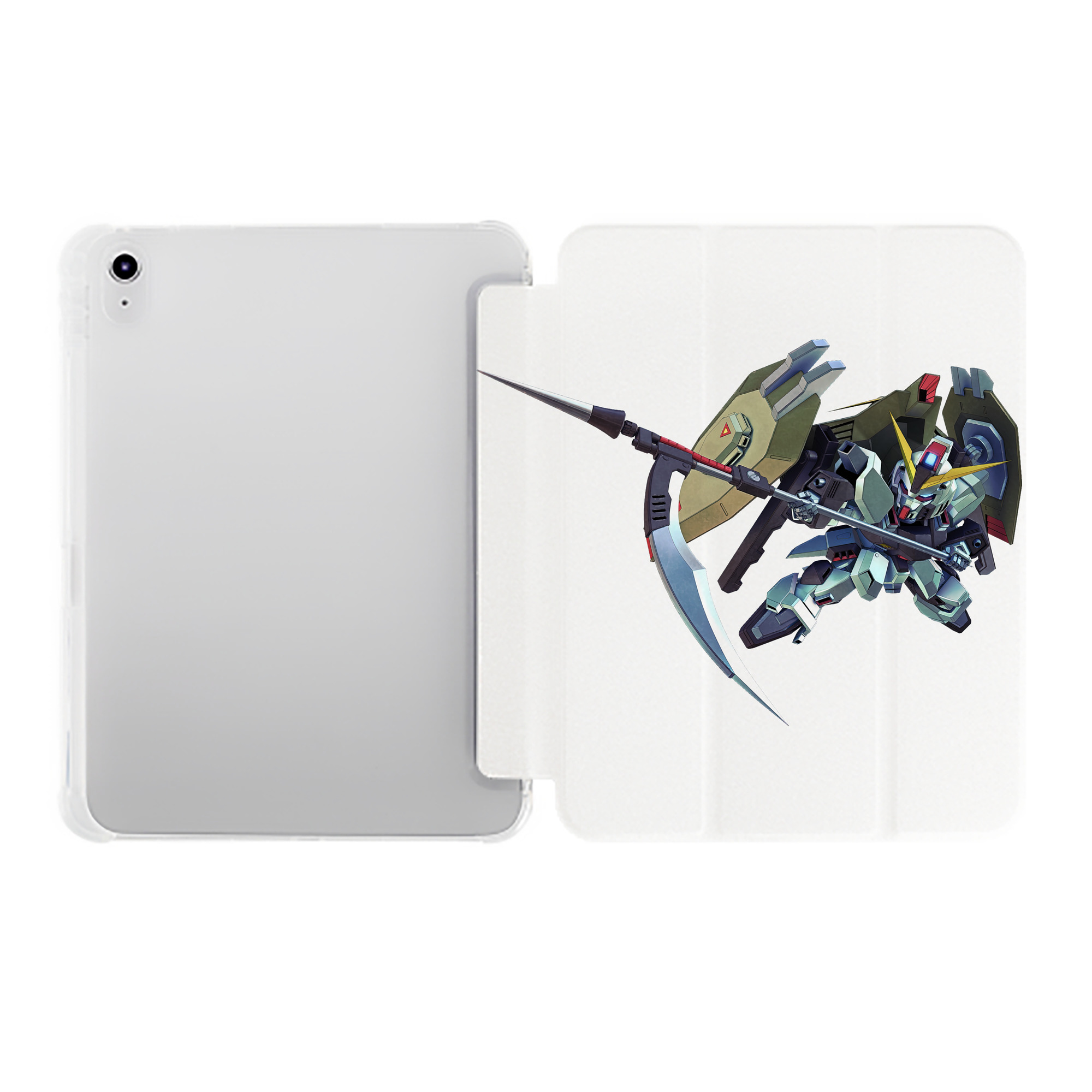 （画像用） 機動戦士ガンダム Mobile Suit Gundam IPad ケース ペン収納付き 三つ折りスタンド PUレザー×シリコン 対応機種9.5/10.5/10.9インチ